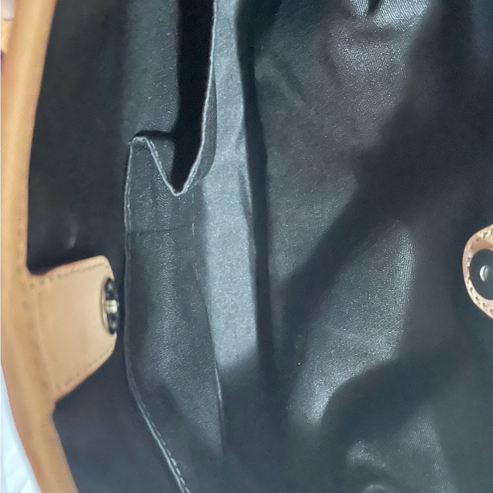 Coach Black and Tan Signature Tote with Leather Trim - Picture 6 of 10